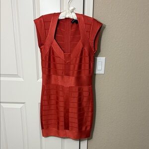 French Connection Burnt Orange UT Mini Dress
